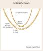 18K Gold PVD Coated Rope Chain Necklace for Women, Waterproof Stainless Steel Twist Chain,Tarnish Free Dainty Layering Jewelry