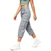 Women's Hiking Pants, Elastic Waist Loose Fit Lightweight, with Double Pockets and Knee Patch Pockets