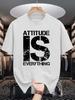 Distressed Attitude Slogan Print Unisexs Crew Neck T Shirt Motivational Letter Graphic Short Sleeve Casual Cotton Daily Tees