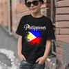 Printed Children's Fashionable Round Neck T-shirt Men's and Women's Short Sleeved Top