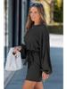 2026 Spring/Autumn Women's Long Sleeve Ribbed Knit Dress with Belt - European & American Style