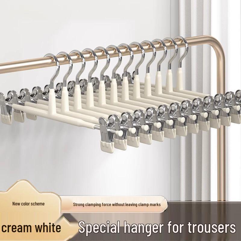 Non-Slip Pant & Skirt Clips: Strong Metal Hangers for Drying and Organizing Clothes