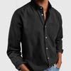 Spring and Autumn Men's Shirts, Long-sleeved Lapel Men's Shirts