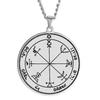 Zegel van Salomo 44 Jupiter Mars Mercurius Maan Saturnus Zon Venus Amulet Roestvrij Staal Hanger Ketting
