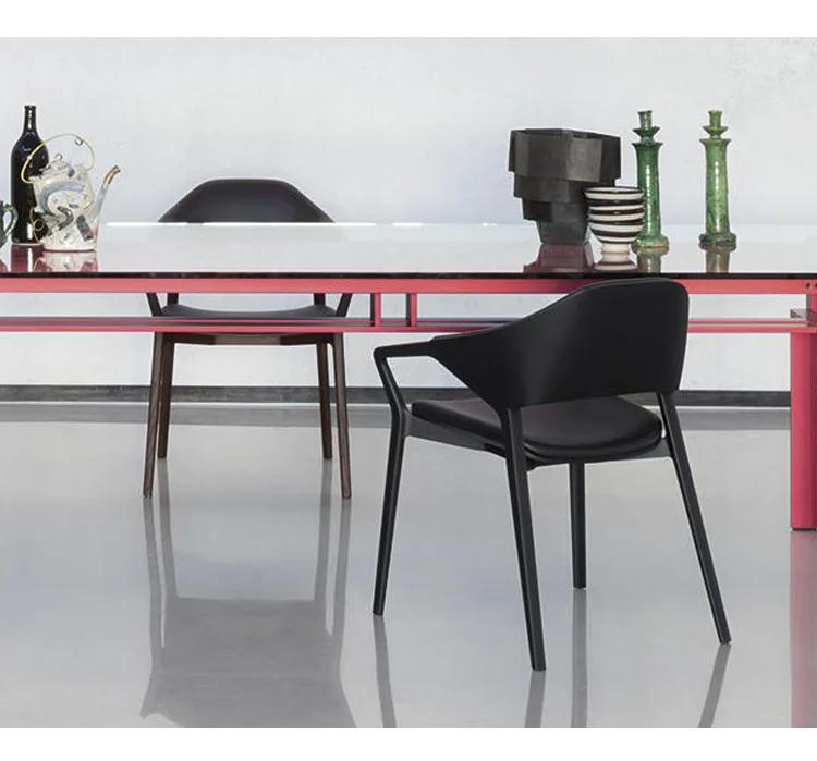 Modern Fashion  Lounge Chair PU Wood Study Dining Room Bedroom Hotel Office Meeting Chairs Home Design Gift