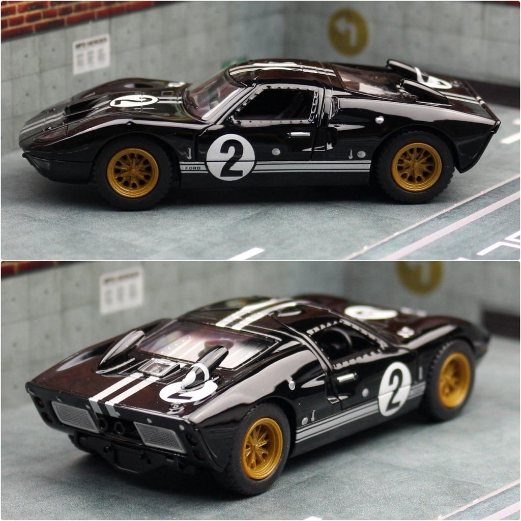 Toy Car Model 1/32 Scale 1966 Ford GT40 MKII Racing Rally Alloy Diecast Miniature Vehicle Collection Gift for Children Boy