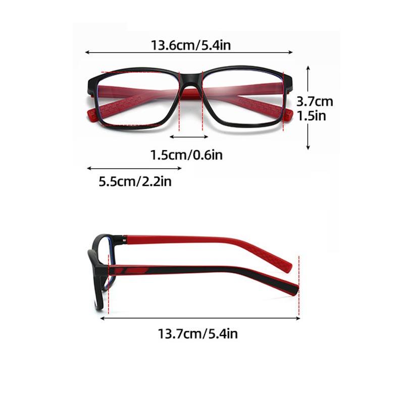 Sports Style Spring Leg Reading Glasses Men Women Fashion Square Blue Light Protection Presbyopia Eyeglasses with Plus Diopter