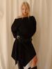 M.M.M Studded Wool One-Shoulder Knit_Black