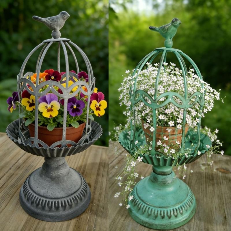 Metal Candle Holder Iron Bird Cage Candlestick Ornament Candlelight Dinner Wedding Decoration Candle Holder Accessories