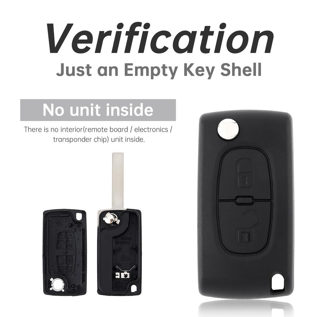 2 Tasten Citroen Klappschlüsselanhänger Gehäuse Ersatz 207 307 308 407 C1 C2 C3 C4 Schlüsselanhänger Schraubenzieher Verschleißfest