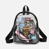 Fashion PVC Backpack Transparent Waterproof Jelly Bag Large Capacity Shopping Bags