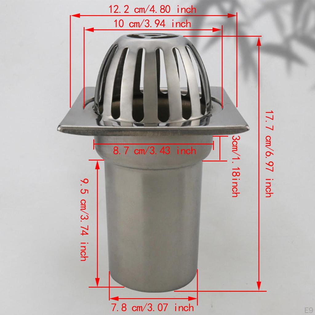 Balcony Floor Drain Anti Blocking,Accessories,Efficient Drainage,High Strength Stainless Steel