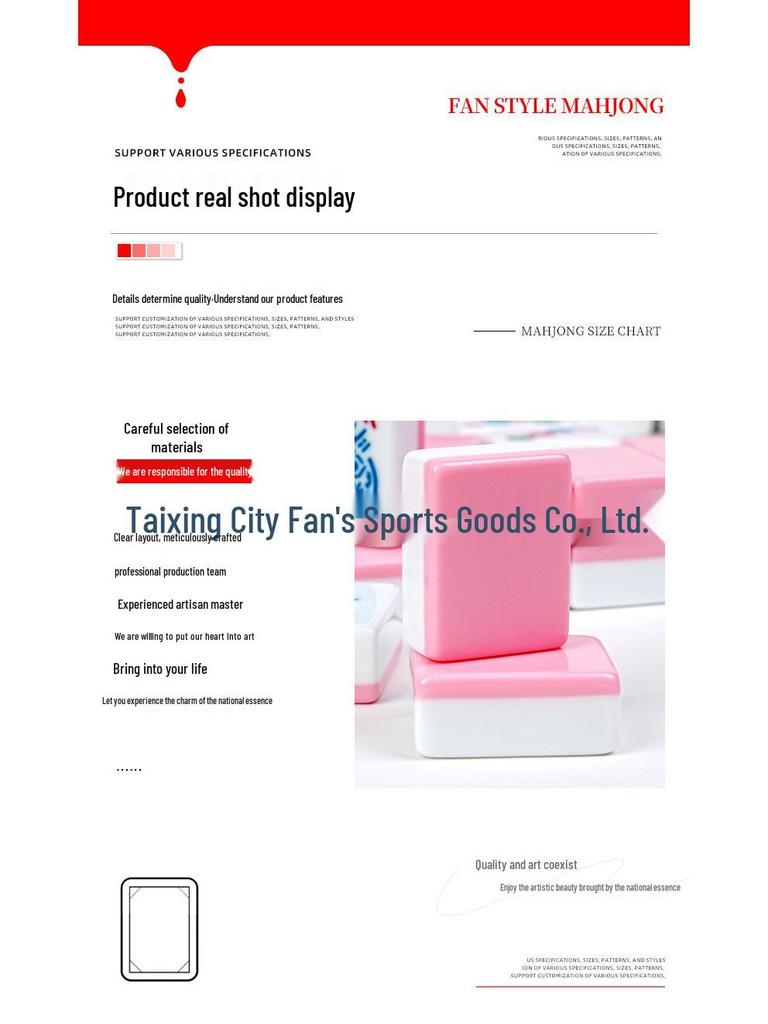 30mm American Mahjong with Personalized Melamine Tiles - Household Hand-Played Set