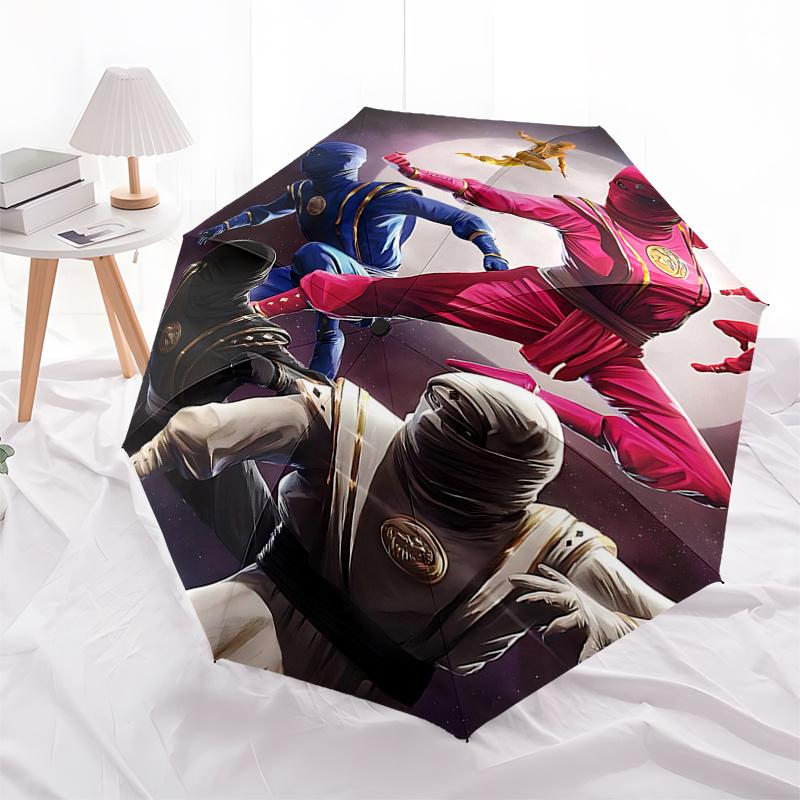 

Power Rangers Lightning Collection:Ninja Steel Ranger Automatic Opening Umbrella Foldable Design,8 Bone Frame,Outdoor Use,Ideal Gift f