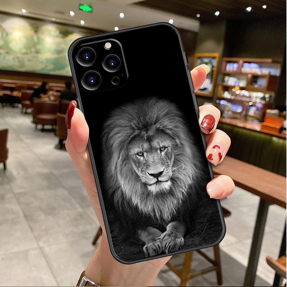 Applicable To IPhone16 Mobile Phone Case New Lion Tiger Elk Cat Animal Case