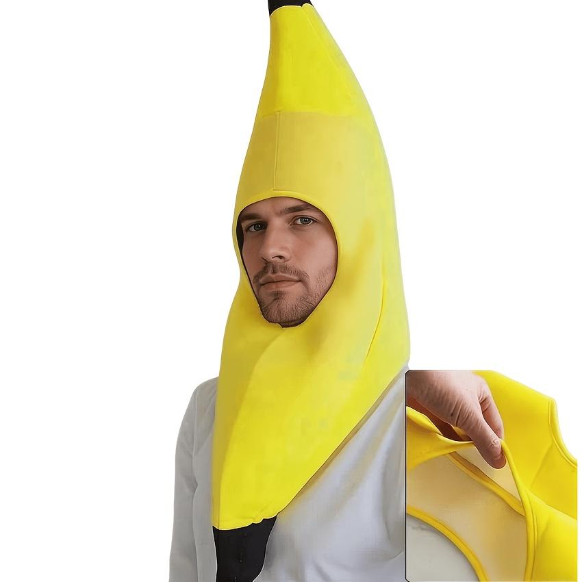 1Pc Unisex, Suitable For Halloween, Christmas, Costumes, Large Banana Headgear, Cute Style, Fruit-Shaped Headgear For Parties And Bar Events Big Banana Headgear