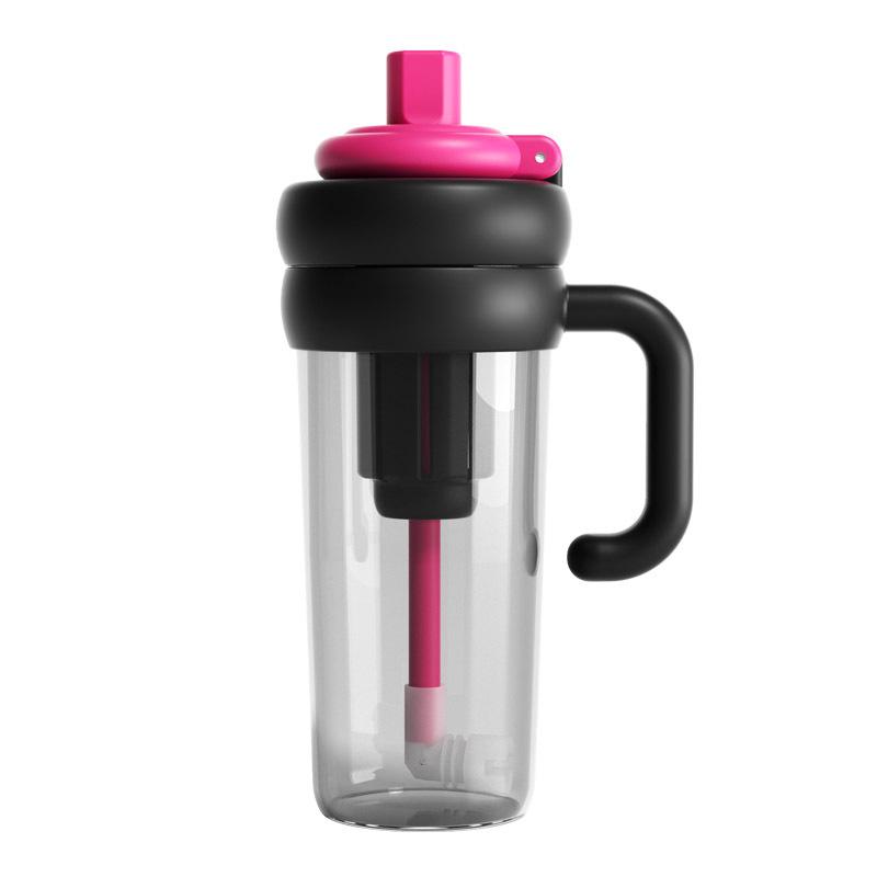 1Pc Stacked Le Large-capacity Straw Cross-border Plastic Transparent Lifting Rope 820ml Accompanying Cup Fitness Sports Kettle Gift