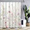 Pastel Dreams Shower Curtain - Pink and Purple Flower Wall Hanging for Living Room and Bedroom Decoration - Soft