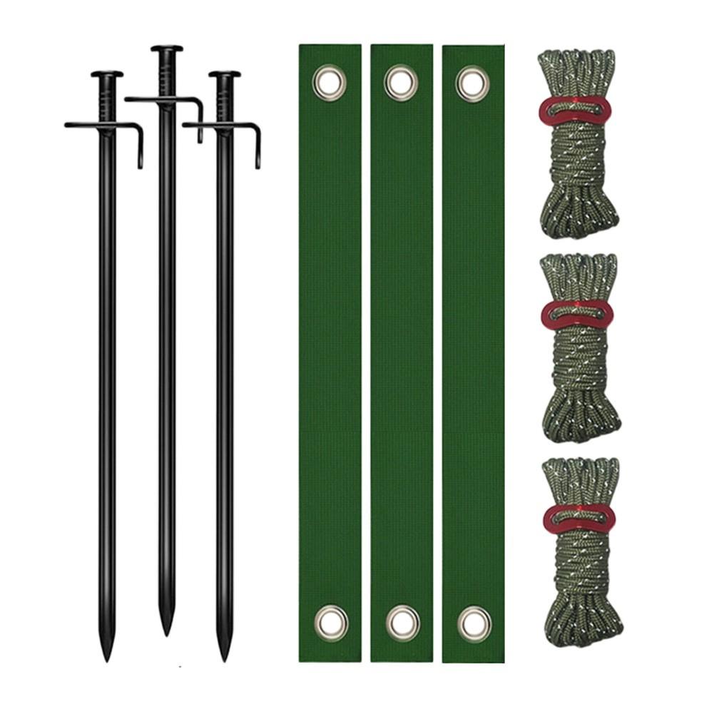 Cotton Rope Stump Support Kit Tree Staking Kit Iron Ground Spikes