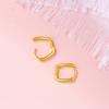 Geometric U-shaped Ear Buckle Women's Light Luxury Niche Design Sense Gold Earrings Korean Version Ins Cold Wind Personalized Earrings