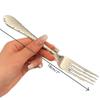 Stainless Steel Dinner Fork Long Handle Table Forks Set Korean Cutlery Four Tine Salad Dessert Fruit Forks Kitchen