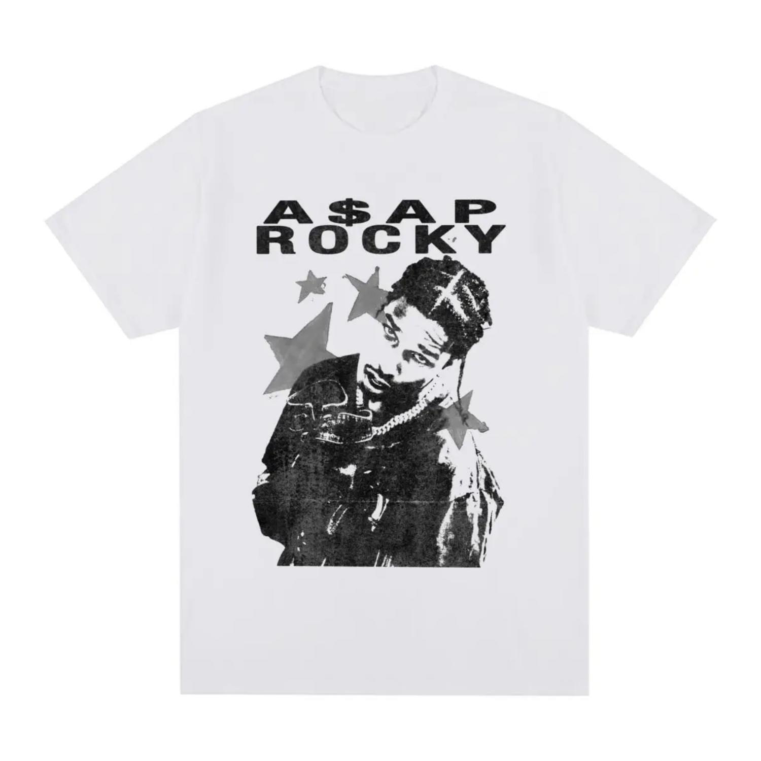 

2026 New ASAP Vintage T-shirt Hip Hop Trend Cotton Men T Shirt New Tshirt Womens Tops Harajuku Style Casual High Quality T-Shirt S чёрный