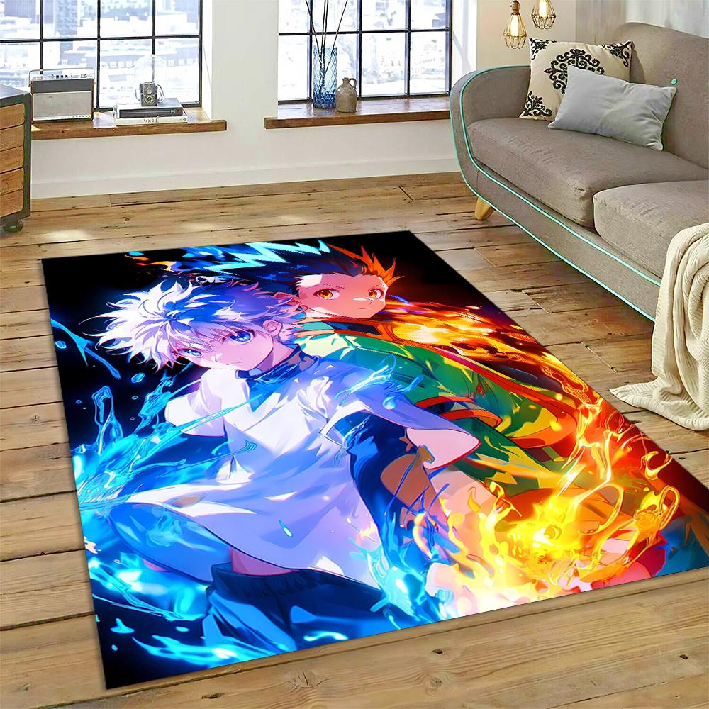 HXH Hunter X Hunter 3D Killua Zoldyck Cartoon Anime Carpet Rug for Living Room Bedroom Home Sofa Decoration,Non-slip Floor Mat