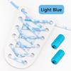 1 Pair No Tie Shoe Laces Round Metal Capsule Lock Elastic Shoelaces For Sneakers Easy To Put On And Off Lazy Shoes Lace Unisex