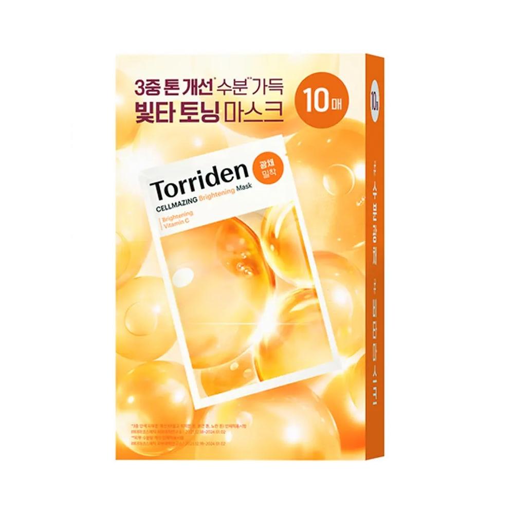 TORRIDEN Sheet Mask Set (10 Sheets × 4 Types) – Hydration / Cica Calming / Brightening / Pore Care