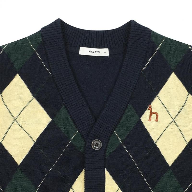 Hazzys Kids Argyle Cardigan Huf12kc11m Nv