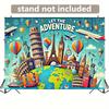2D flat surface, 1-piece adventure-themed wall decoration banner, suitable for home and office