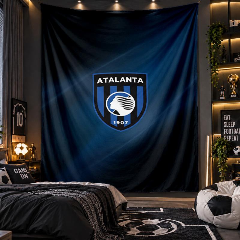 Wandbehang Tapisserie Atalanta FC Druckstoff für Wohnzimmer Schlafzimmer Heimdekoration