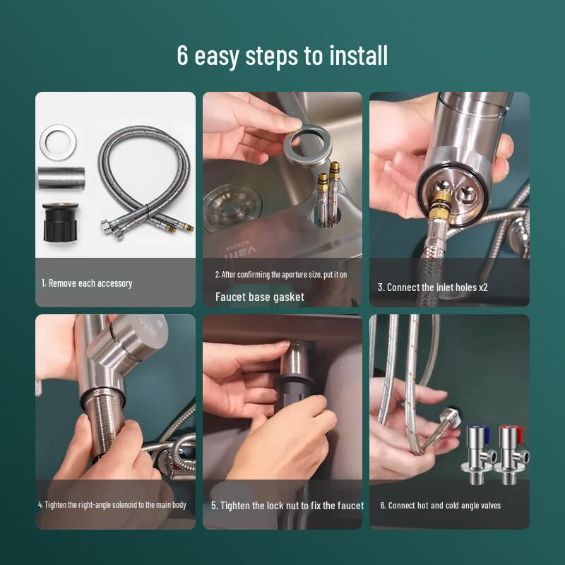 VATTI 304 Stainless Steel Kitchen Sink Faucet