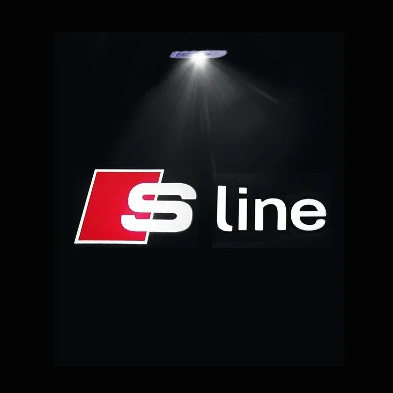 For Audi 8L Led Car Door Logo Welcome Light For Audi A4 B5 B6 B7 B8 B9 A1 A3 8V 8P 8L A6 C5 C6 C7 A5 A7 A8 Q3 Q5 Q7 TT S3 S6 Sline Quattro