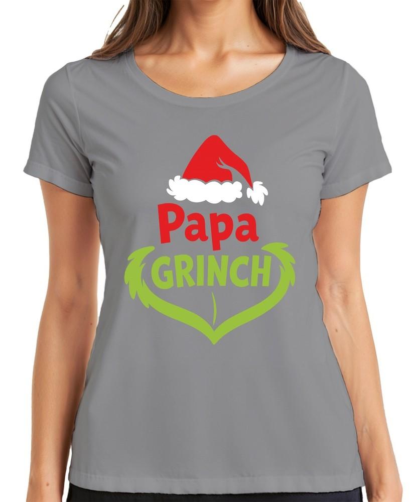 Dad Grinch Christmas Funny Xmas Gift Dad Gift Ladies Tshirt