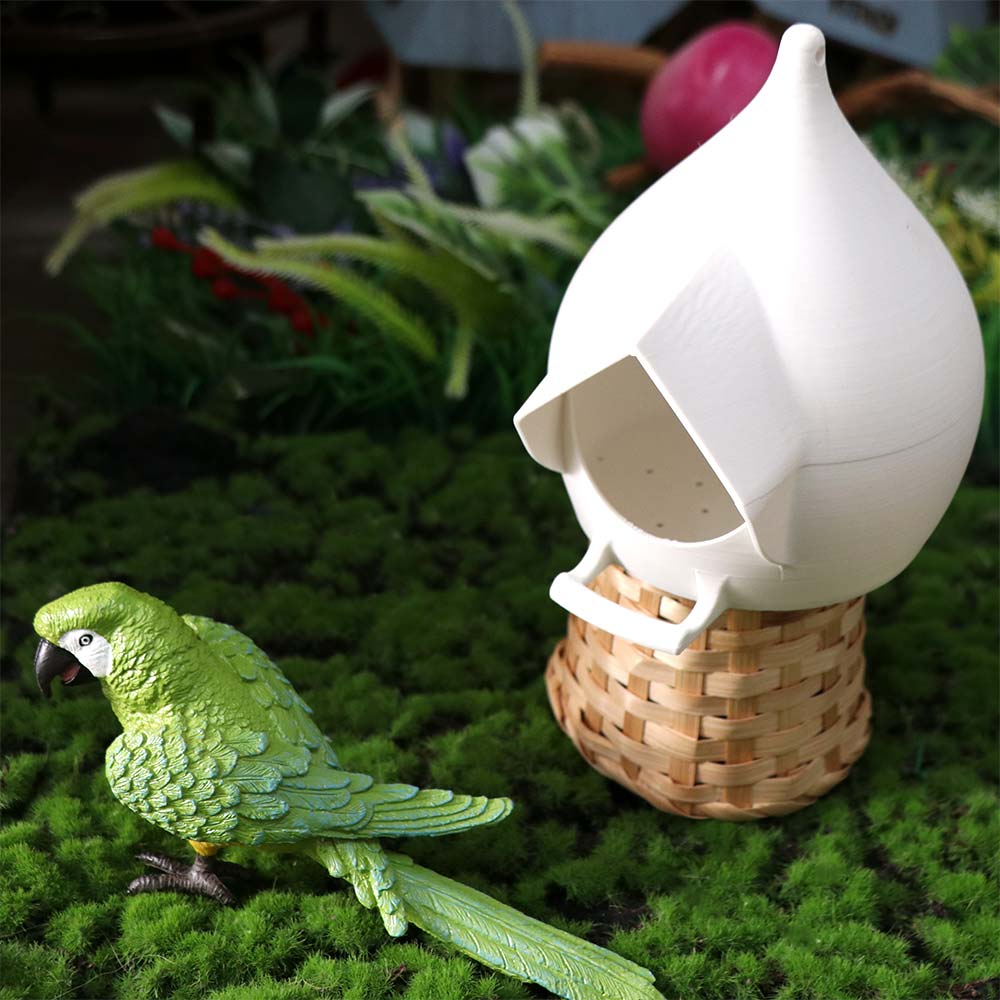 Rainproof Hummingbird Feeder Waterproof Bird Feeding Dispenser Creative Birds Food Catcher Outdoor