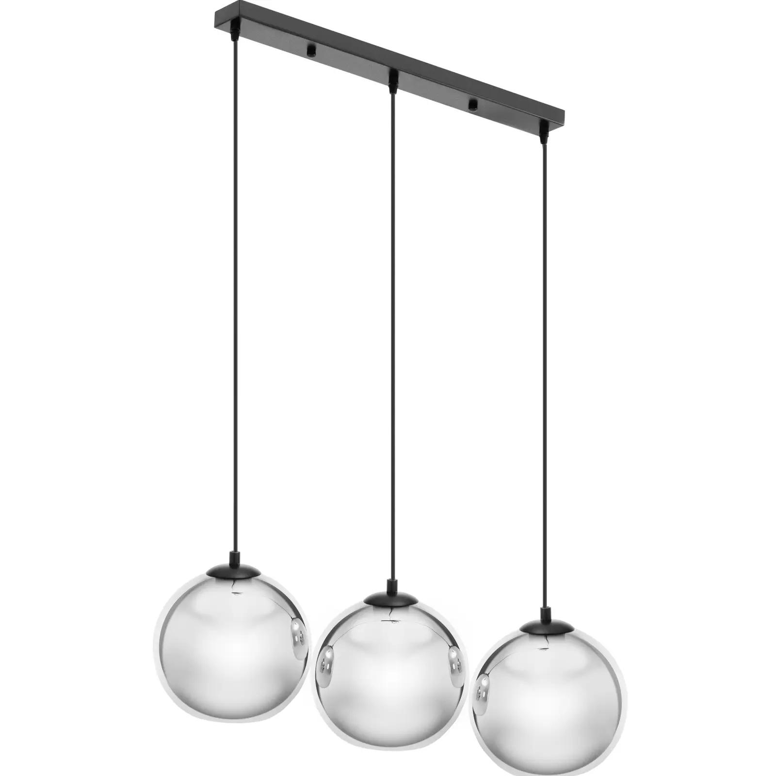 Modern 3-bulb ceiling lamp E27 glass balls