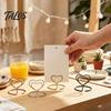 Desktop Metal Clip 20Pcs Hollow Heart Table Number Holder, Love Place Card Stand, Note Clips for Photos, Food Signs, Memo Notes, Weddings, Birthdays,