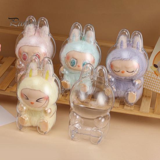 

Прозрачный защитный чехол для куклы с брелоком Прозрачная сумка для демонстрации фигурки Сумка для хранения фигурки для ежедневного использования в путешествиях прозрачный