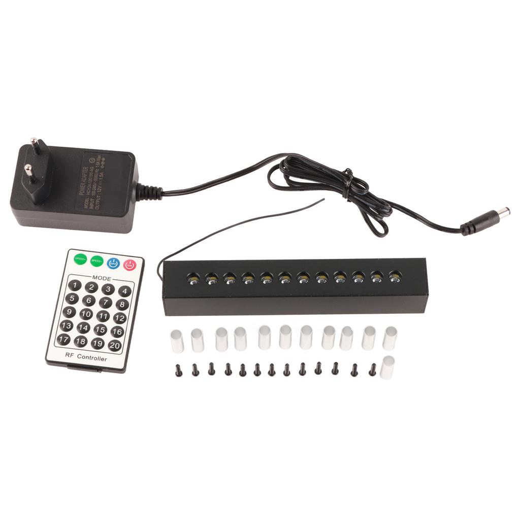 Fiber Optic Lights Kit 12 Holes 6W White Light Meteor Fiber Optic Light with 20 Meteor Modes