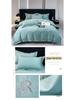 Elegant All-Season High-Thread Count Cotton Satin Twill Embroidery 4-Piece Set