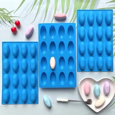 Stampo da Forno in Silicone Yousheng 16 Cavità Ovale Stampo per Cioccolato Antiaderente Sicuro per Congelatore e Forno Stampo per Dessert Articoli da Forno per Torta Gelatina Gelato