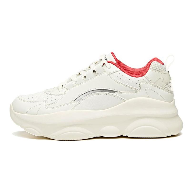 Anta Life Collection Life Cushioning Slip Resistant Abrasion Resistant Low top Chunky Sneakers Women's Ivory White 122018887-1