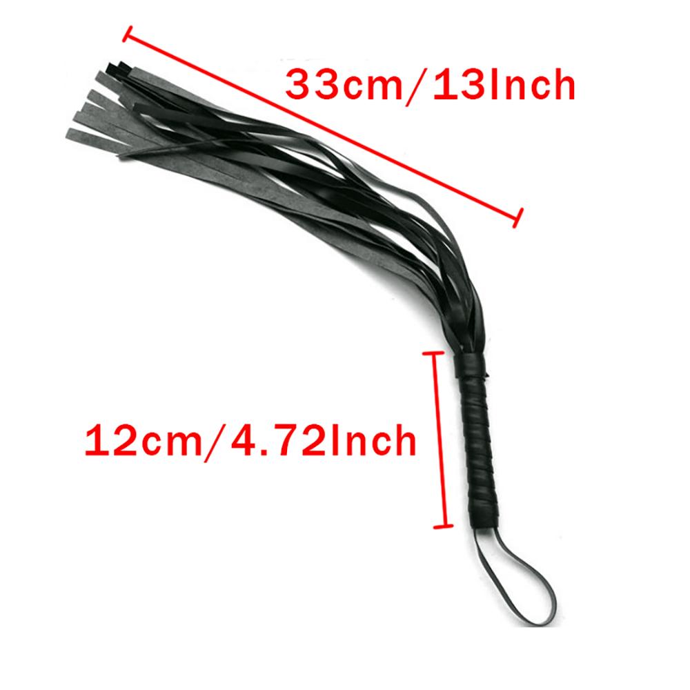 Leather Fun Whip for Couples, Soft & Durable Flogger, SM Spanking Paddle for Roleplay, Fetish, and Cosplay Fun Sex Toy
