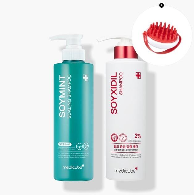MEDICUBE Seborrheic Hair Loss Care 2pcs Set Scalp Strengthening Shampoo + Treatment with Scalp Brush
