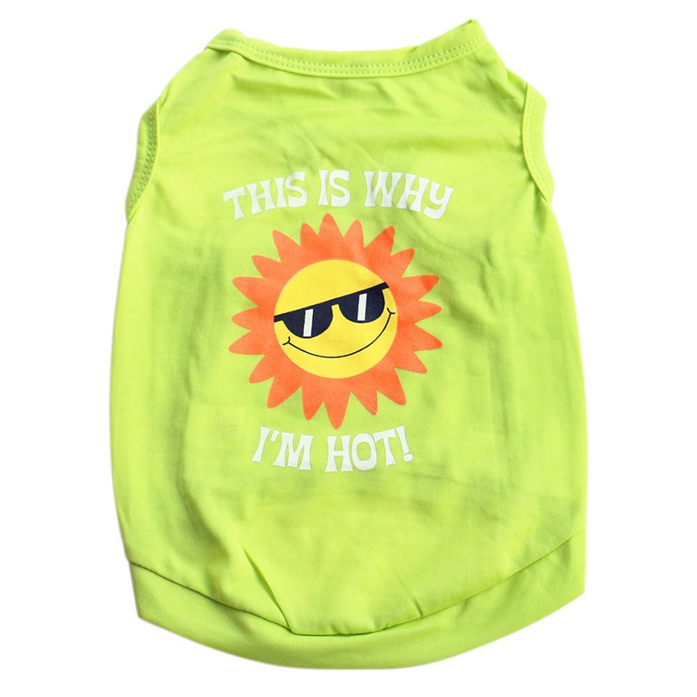 

Pet Puppy Summer Lollipop Shirt Small Dog Pet Clothes Vest T Shirt L зелёный