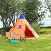 6 Men Tipi Tent with Carry Bag - Orange