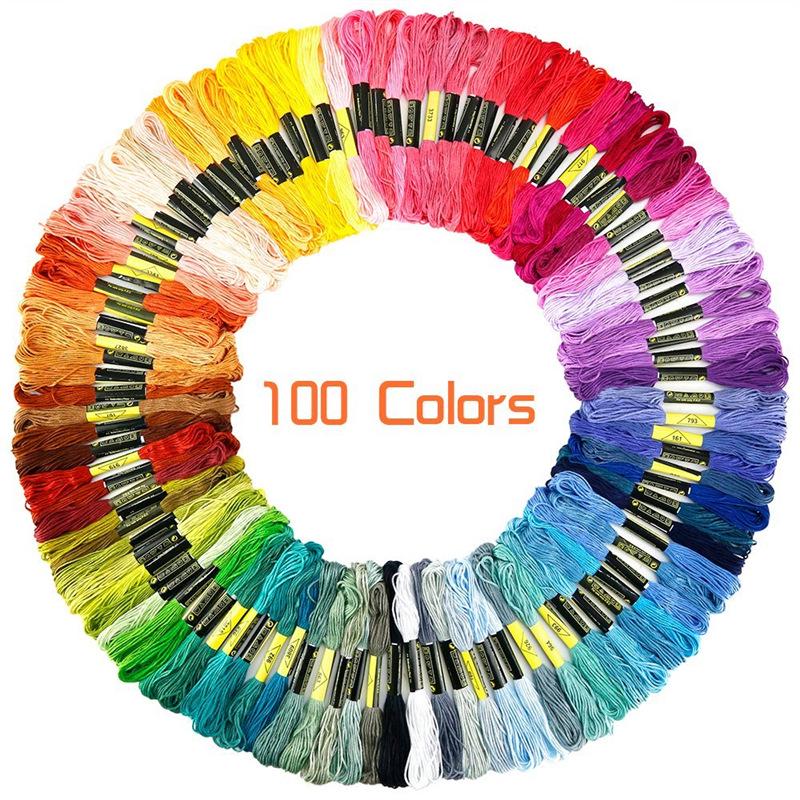 150-Color Cross Stitch Embroidery Thread Set for DIY Projects