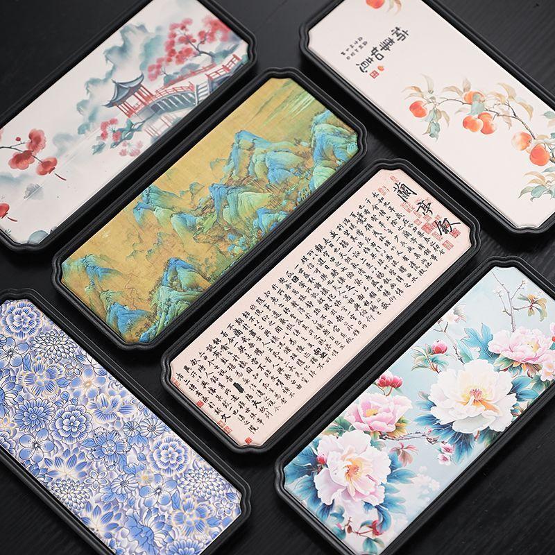 Creative Kung Fu tea set Absorbent tea tray Household dry brewing plastic ceramic quick drying tea tray Small