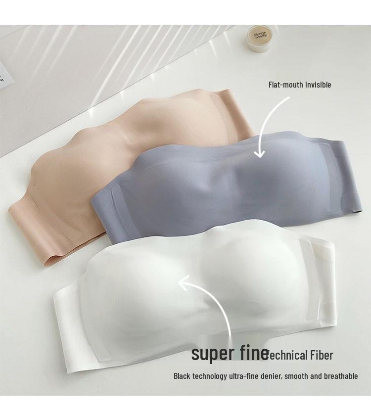 Women's Non-Slip Strapless Seamless Bandeau Bra - Wire-Free and Lightweight